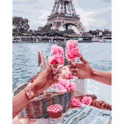Опт-картина / Painting by numbers 40x50 Picnic in Paris