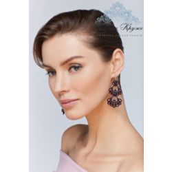 Lace earrings "Fun" purple