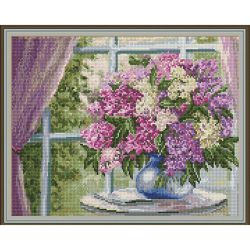 Опт-картина / Diamond mosaic 40x50, round rhinestones Lavender dreams