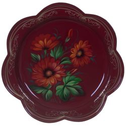 Жостово / Tray, author Bychkov M. 18 cm