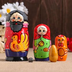 Сималенд / Matryoshka "Chicken Ryaba", 5 dolls