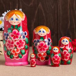 Сималенд / Matryoshka "Violets", 5 dolls