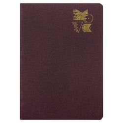 BRAUBERG / Notebook 48 y. checkered cover leatherette matting, stitching, A5 (147x210mm), BORDEAUX, MOVE / 10 pcs.