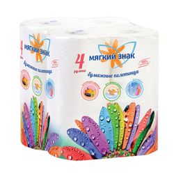SOFT SIGN / Deluxe white household paper towels, soldering 4 pcs., 2-layer (4x10 m)