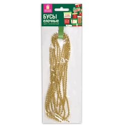 ЗОЛОТАЯ СКАЗКА / Christmas tree beads diameter 4 mm, length 2.7 m, golden