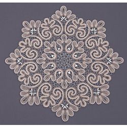 Снежинка / Snowflake / Lace napkin with decorative ornament