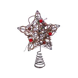 Kurts Adler / árvore de Natal "Estrela trançada: Rattan com bagas", 15 cm