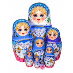 Золотая Хохлома / Author's matryoshka 8 dolls