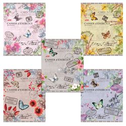 HATBER / Notebook А5, 48 sh., Staple, cage, textured embossing, "SALUT, FRANCE!" / 10 pieces.