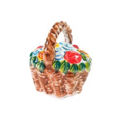 Гжельский Фарфоровый завод / Souvenir "Basket with flowers" glazed colored paints