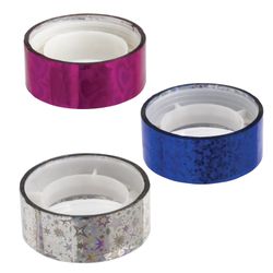 ОСТРОВ СОКРОВИЩ / Adhesive tapes 15 mm х 5 m, decorative holographic, set of 3 pcs., Assorted No. 1