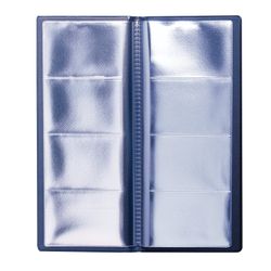 DPS / Business card holder four-row for 96 business, discount or credit cards, blue