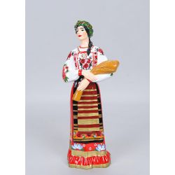 Vernissage of History / Cossack woman in a wreath with a sheaf of wheat