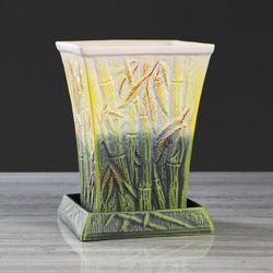 Керамика ручной работы / Flower pot "Bamboo" 3 l