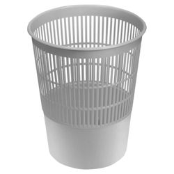 Wastepaper basket BRAUBERG mesh, 14 l, grey