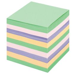 ОФИСМАГ / Bloque para notas en soporte transparente, cubo 9x9x9 cm, color