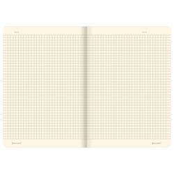 BRAUBERG / Notebook 40 l. checkered cover SoftTouch, beige paper 70 g / m2, stitching, А5 (147х210 mm), BUGS / 10 pcs.