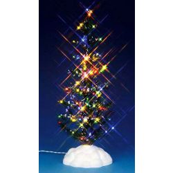 Pino con luci colorate, grande, 22 cm, batterie, LEMAX