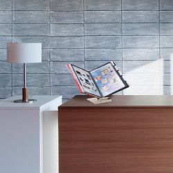 BRAUBERG / Demonstration system "SOLID" table / wall metal with 10 color panels A4, gray