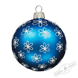 Holiday Classics / Ball blue, 8 cm, 6 pieces