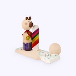 Богородская игрушка / Wooden souvenir "Bear with a snowboard"