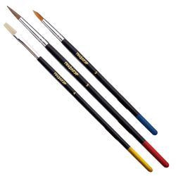 Brush PYTHAGORAS, set of 10 PCs (pony - 5 pieces, synthetics - 3 pieces, the bristles - 2 PCs, round, flat)