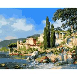 Опт-картина / Painting by numbers 40x50 Lakeside