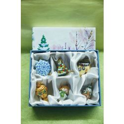 Ярославская майолика / Conjunto de decorações de Natal "Zimushka-inverno"