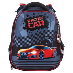 Ранец BRAUBERG PREMIUM, 2 отделения, с брелком, "Racing car", 38х29х16 см