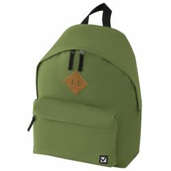 Backpack BRAUBERG, universal, city-format, single tone, green, 20 liters, 41х32х14 cm