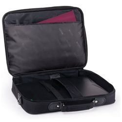 Сумка деловая BRAUBERG "Profi", 30х40х7 см, отделение для планшета и ноутбука 15,6", ткань, черная