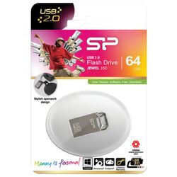 SILICON POWER / Flash disk 64 GB, Touch T50, USB 2.0, metal case, silver
