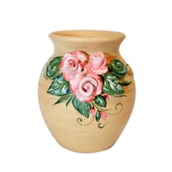 Vase "Bouquet" clay painted