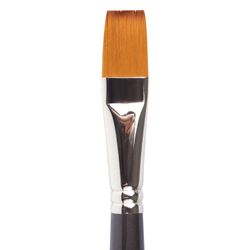 Brush art is a professional ART BRAUBERG "CLASSIC", synthetic soft, under columns, flat, No. 18, short handle