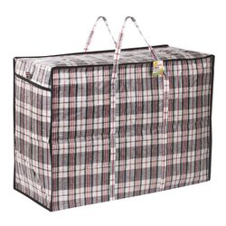 ЛЮБАША / Household bag-trunk, polypropylene, 80x60x35 cm, 168 liters, black-red, 170 g / m2