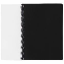 BRAUBERG / Notebook A4, 80 sheets, "Metropolis", plastic spiral, cage, plastic cover, BLACK / 6 pcs.