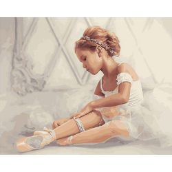 Опт-картина / Painting by numbers 40x50 Little ballerina