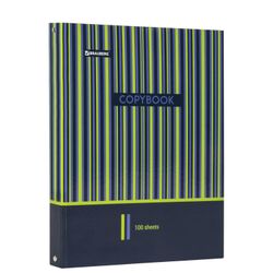 BRAUBERG / Notebook on rings LARGE FORMAT (225x300 mm) A4, 100 sheets, cardboard cover, cage, glossy lamination, "Stripes" / 5 pcs.