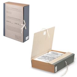 Boîte d'archives (240x330 mm), 80 mm, 2 attaches, reliure carton/papier vinyle, jusqu'à 700 feuilles, PERSONNEL