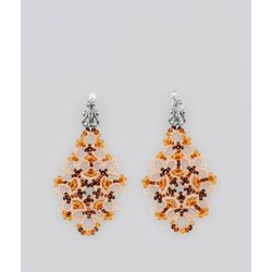 Lace earrings "Lady winter" amber