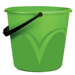 ЛАЙМА / Bucket 6 l, without lid, plastic, food grade, with a glossy pattern, green color, measuring scale