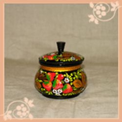 Wooden box - painted on gold