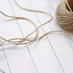 BRAUBERG / Polished jute bank twine, length 165 m, diameter 1.5 mm, linear density 1200 tex