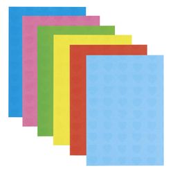 Cardboard A4 colored COATED (glossy), "PATTERN HEARTS" 6 color, in a folder, TREASURE ISLAND, 200х290 mm