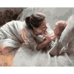 Опт-картина / Pittura con i numeri 40x50 Tenerezza materna