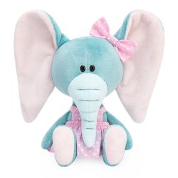 BUDI BASA / Soft toy Elephant Simba in a pink sundress