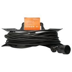RADIST / Extension cord on frame PC16, 1 socket without grounding, 50 m, 2x0.75 mm, 1300 W, black