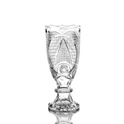 Гусевской Хрустальный завод / Crystal decorative goblet vase "Delight" colorless