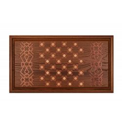 GamesDealer / Backgammon carvalho preto maciço 58x63 cm