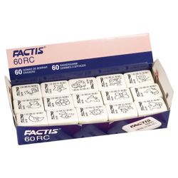 Silgi FACTIS 60 RC (İspanya), 32x24x7 mm, beyaz, çeşitli, dikdörtgen, yumuşak, sentetik kauçuk